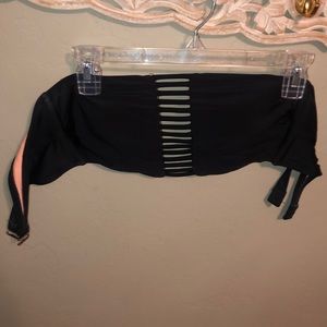 Black bandeau bikini top